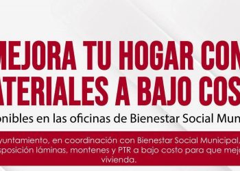 Gobierno de Buenavista ofrece material para vivienda a bajo costo