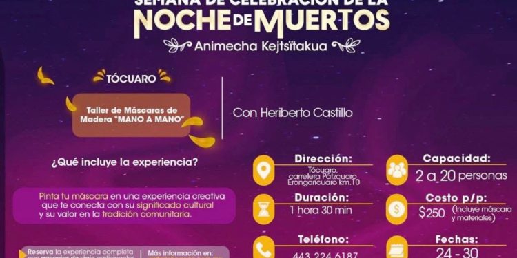 Conviértete en artista por un día con el taller de máscaras de madera en Tócuaro: Sectur