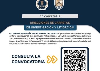 FGE emite convocatoria para ocupar las direcciones de carpetas de investigación y litigación en todas las regiones y unidades especializadas
