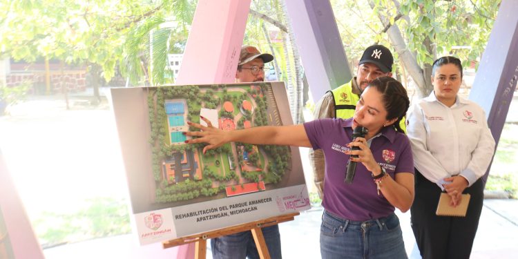 Apatzingán apuesta por espacios públicos dignos con la renovación del Parque Amanecer.