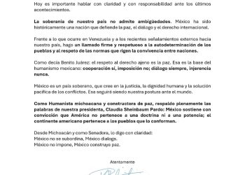 La soberanía de nuestro país no admite ambigüedades.