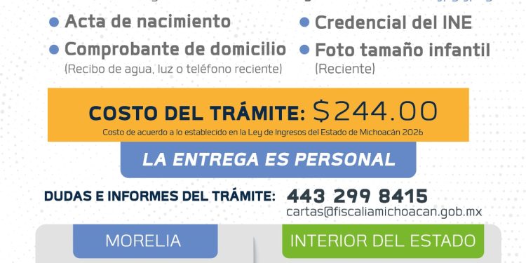 Fiscalía de Michoacán fortalece la certeza jurídica con más de 39 mil Cartas de No Antecedentes Penales en 2025, en beneficio de la ciudadanía