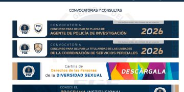Emite FGE convocatoria interna para ocupar titularidades de Unidades Periciales y 50 plazas de Policía de Investigación para personas externas