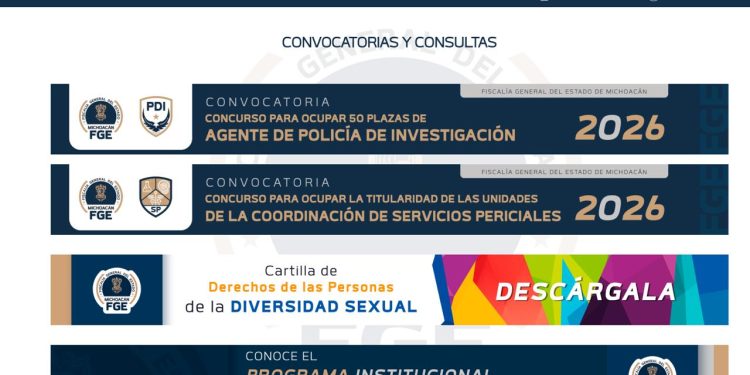 Emite FGE convocatoria interna para ocupar titularidades de Unidades Periciales y 50 plazas de Policía de Investigación para personas externas