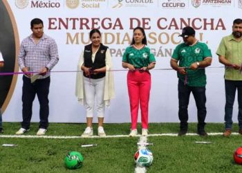 Inauguran en Apatzingán nueva cancha del Mundial Social 2026.