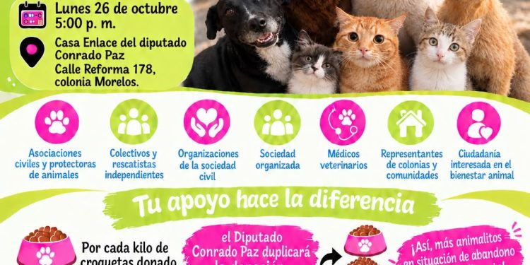 Conrado Paz presenta “Croquetas con Causa Huellatón 2026” para fortalecer la protección y el bienestar animal en Michoacán